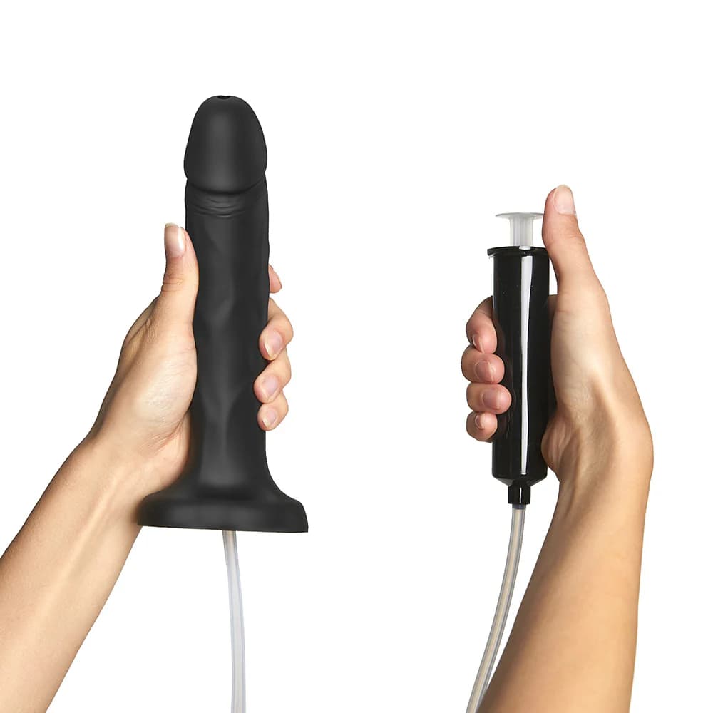 Strap-On-Me Squirting Cum Realistic Dildo Large Black thumbnail 2
