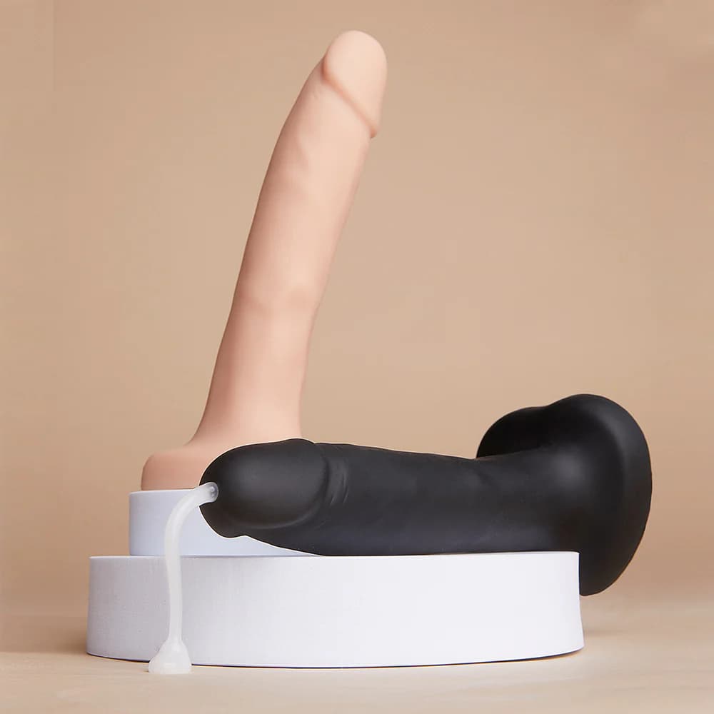 Strap-On-Me Squirting Cum Realistic Dildo Large Black thumbnail 6
