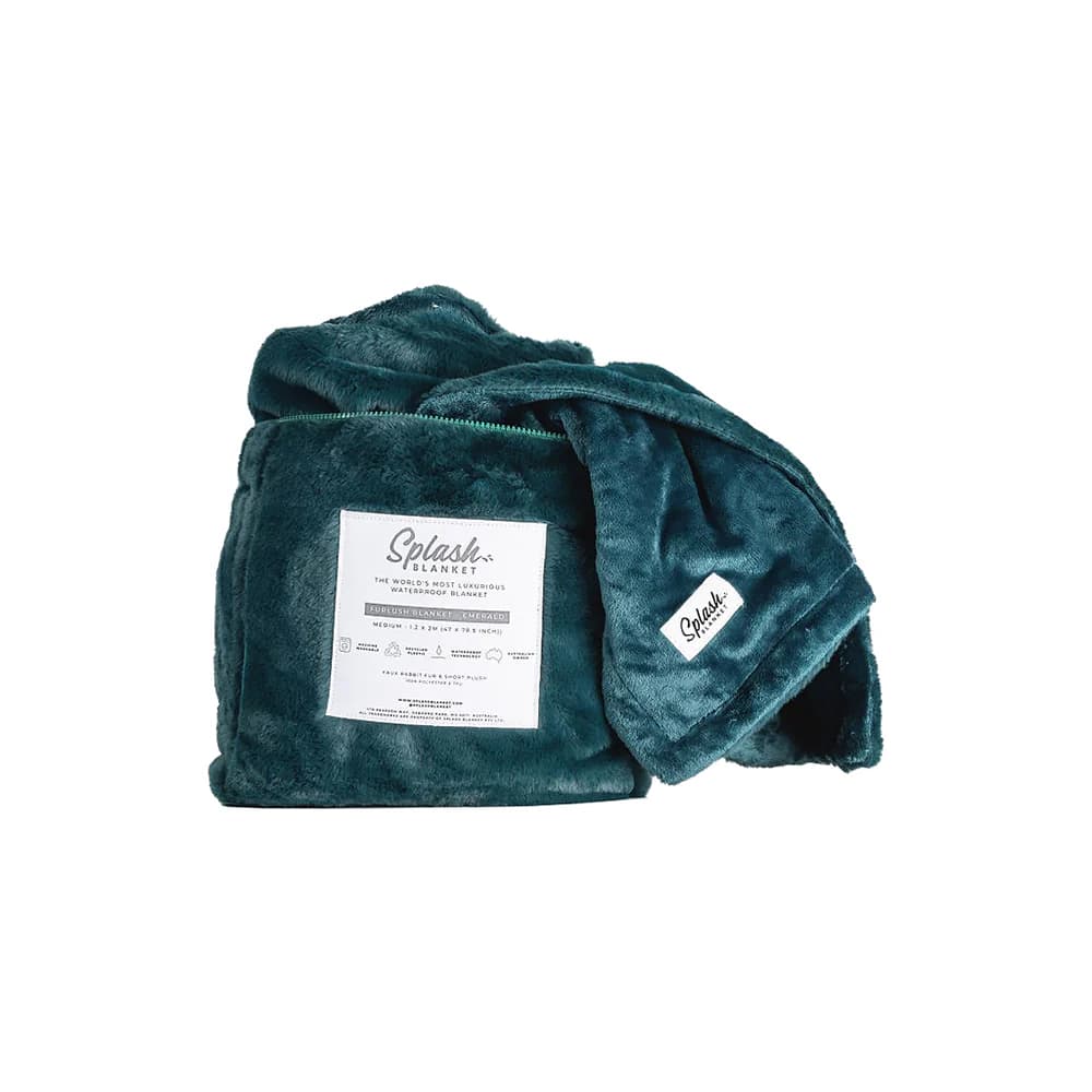 Splash Blanket Furlush Medium Emerald Green thumbnail 3