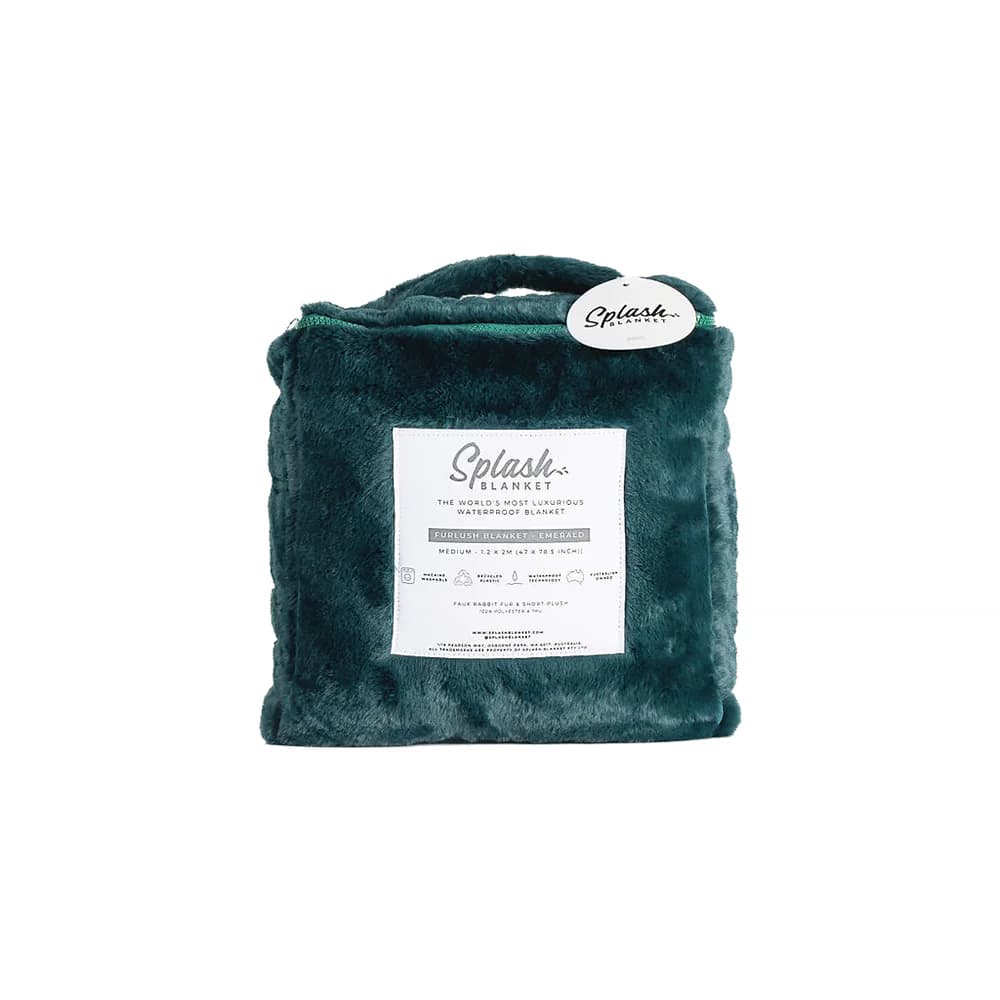 Splash Blanket Furlush Medium Emerald Green thumbnail 4