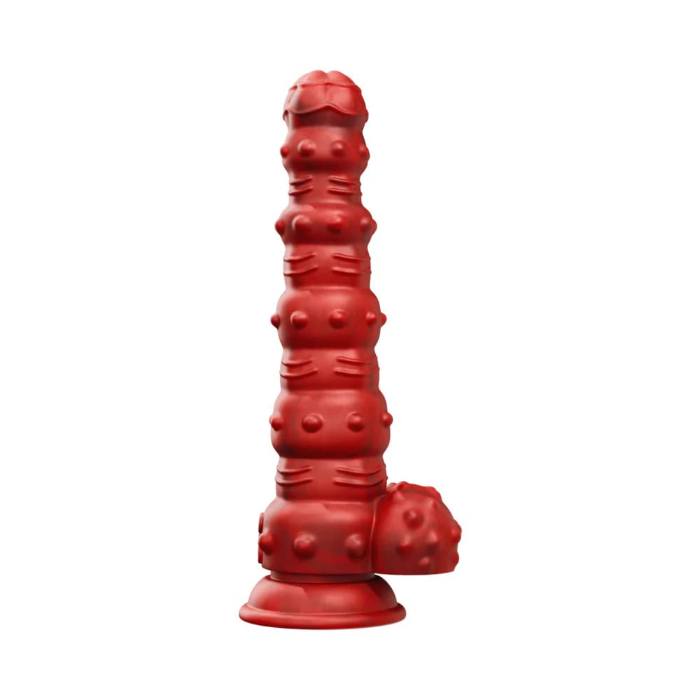 Tentra Rengol Studded Demon Thrusting Dildo Red thumbnail 2