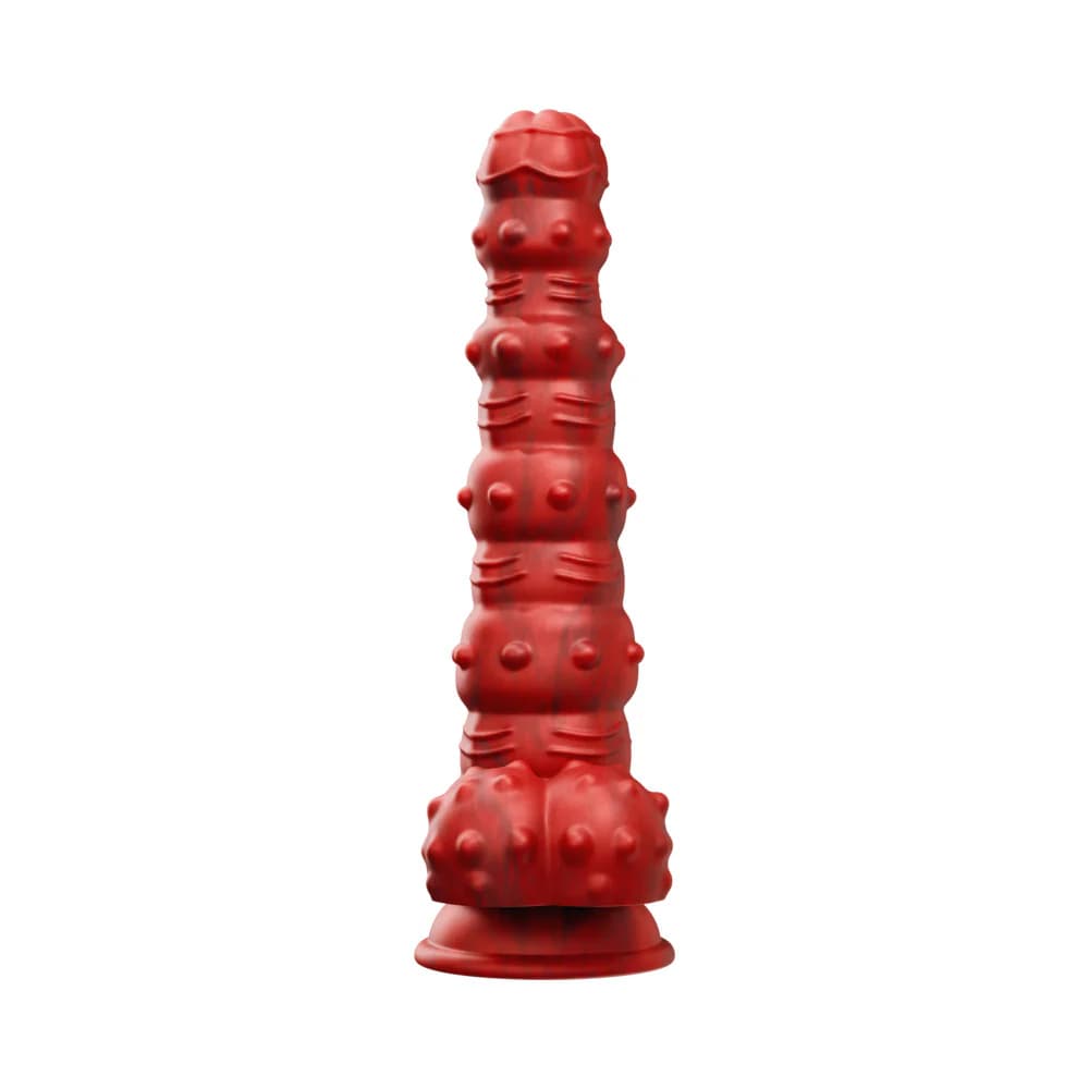 Tentra Rengol Studded Demon Thrusting Dildo Red thumbnail 3