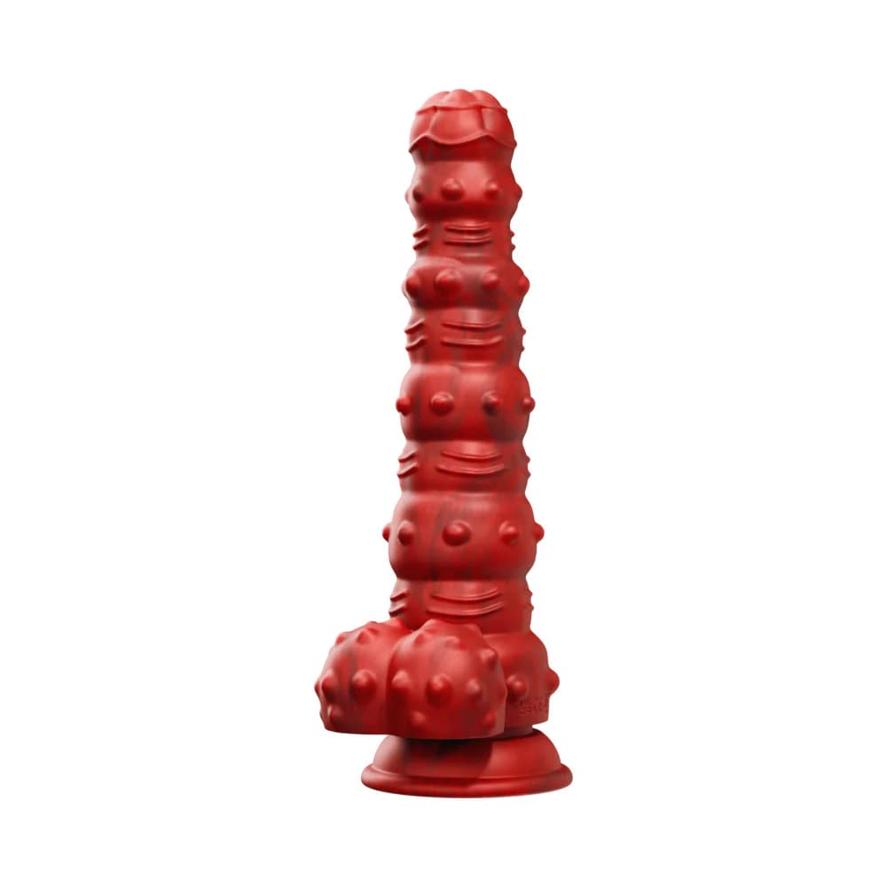 Tentra Rengol Studded Demon Thrusting Dildo Red thumbnail 5