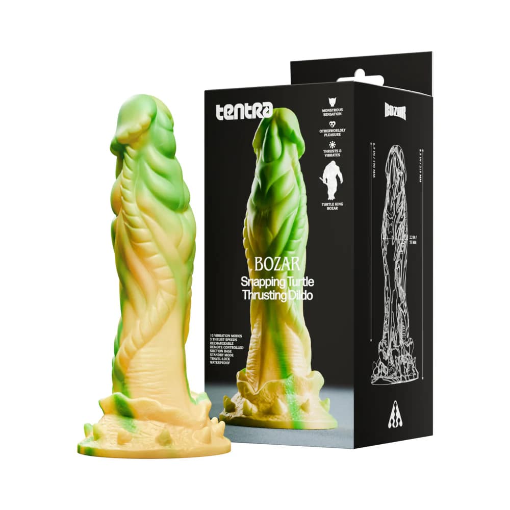 Tentra Bozar Snapping Turtle Thrusting Dildo Yellow