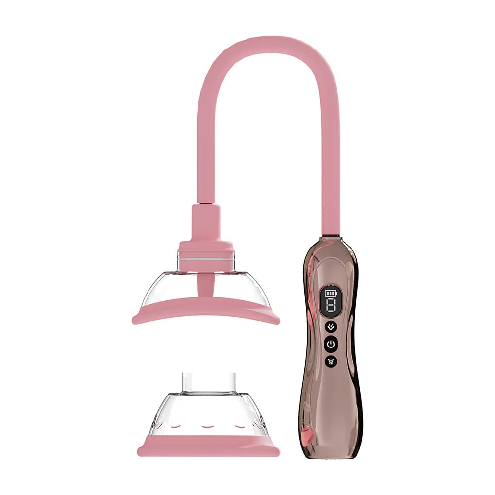 PUMPED Automatic Rechargeable Vulva & Breast Pump with Tongue Stimulator Rose Gold thumbnail 2