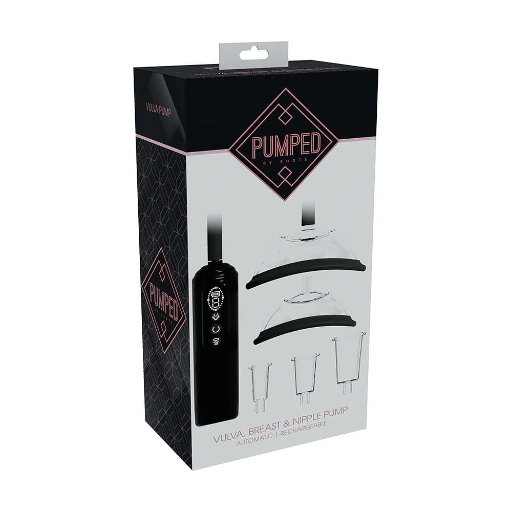 PUMPED Automatic Rechargeable Vulva, Breast & Nipple Pump Black