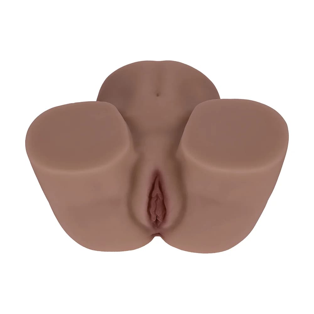 Xkin Bodyforms Kaya Bloom Dual Entry Vibrating Masturbator Brown thumbnail 3