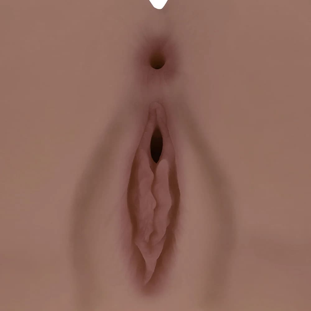 Xkin Bodyforms Kaya Bloom Dual Entry Vibrating Masturbator Brown thumbnail 10