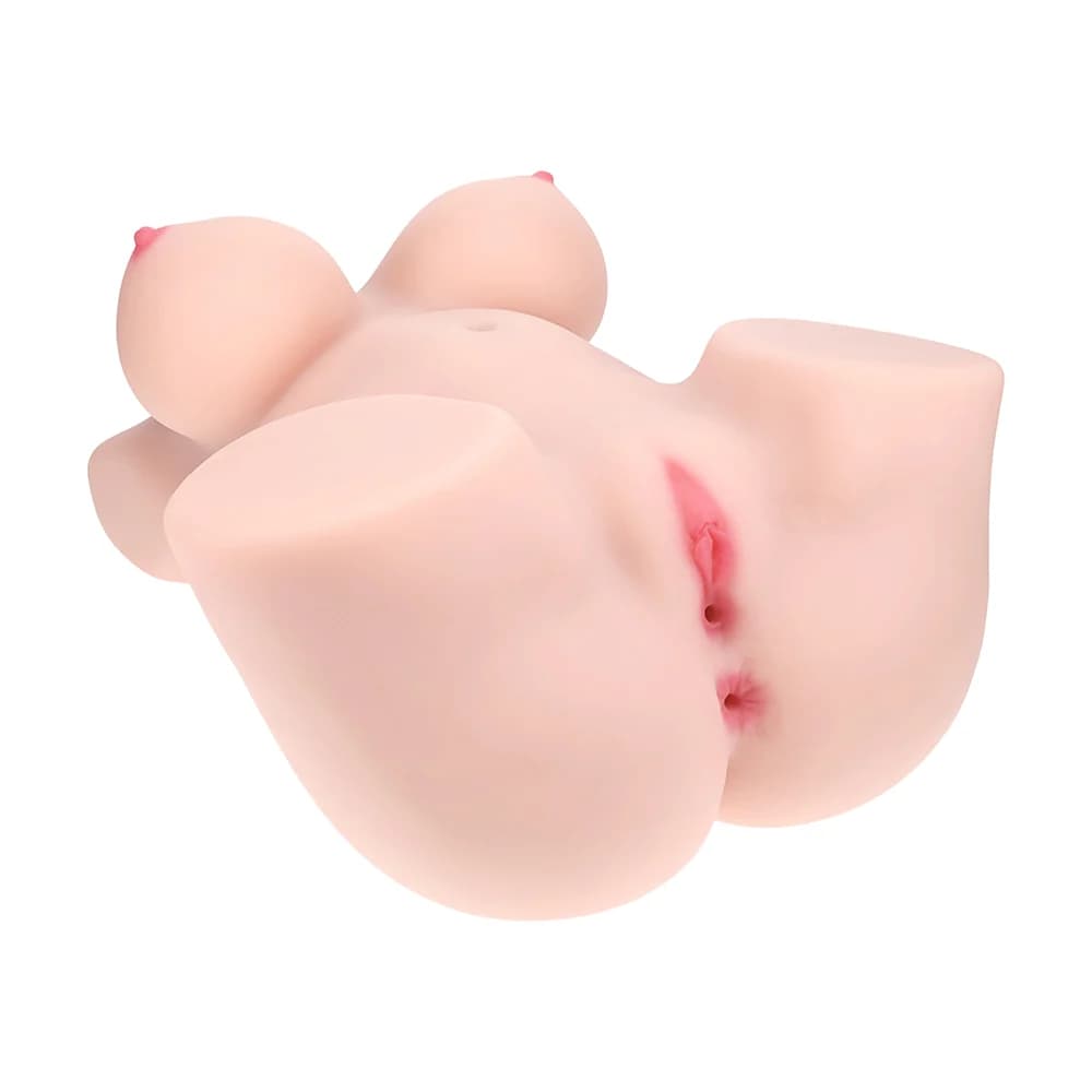 Xkin Bodyforms Aveline Luxe Dual Entry Vibrating Masturbator Beige thumbnail 3