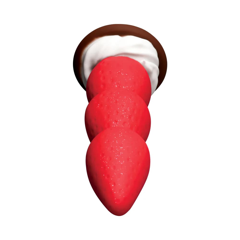 Simply Sweet Strawberry Sweet Cream Premium Silicone Dildo thumbnail 3