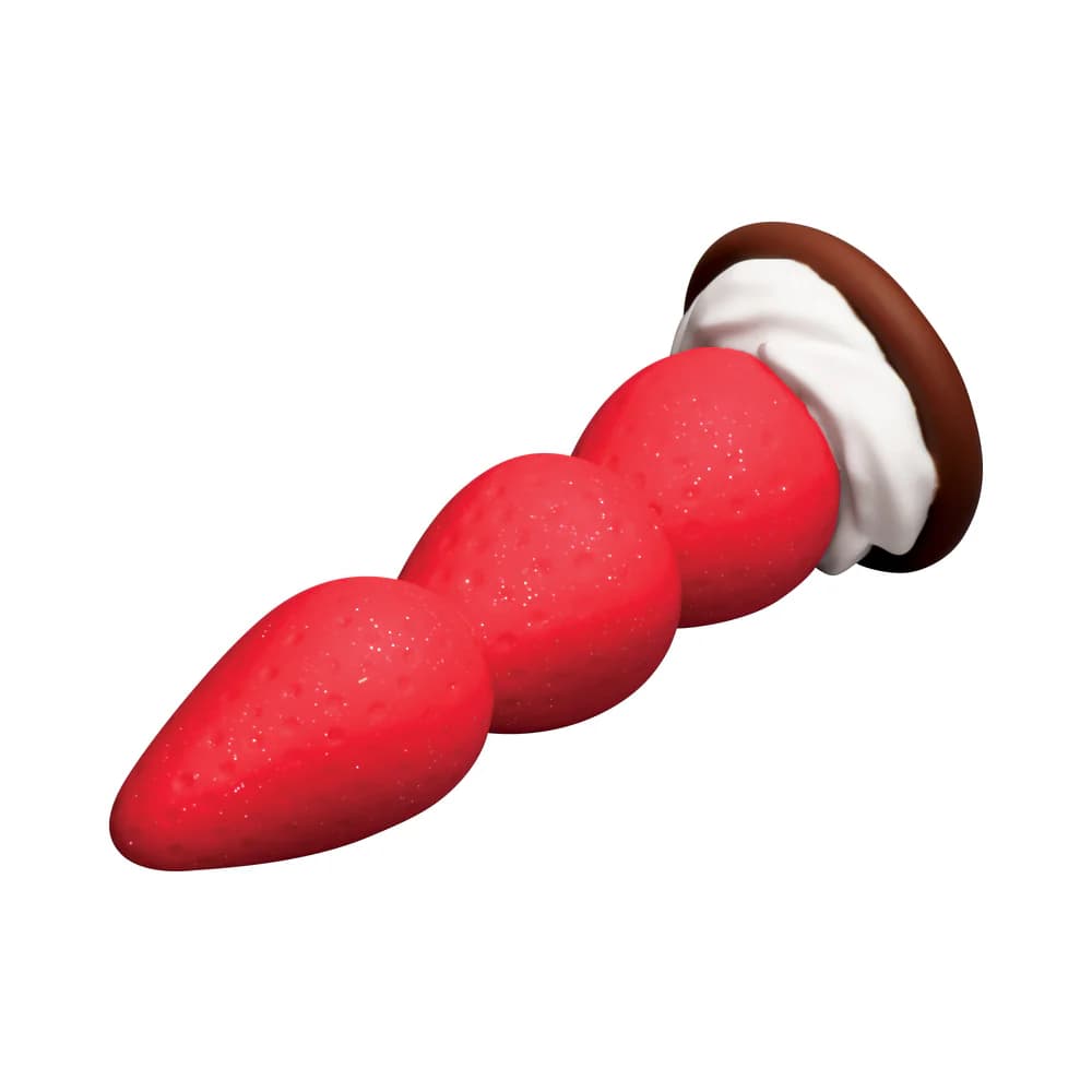 Simply Sweet Strawberry Sweet Cream Premium Silicone Dildo thumbnail 4