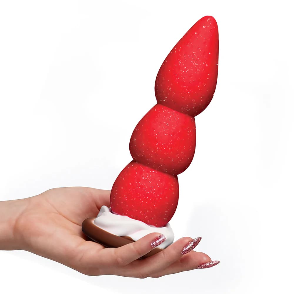 Simply Sweet Strawberry Sweet Cream Premium Silicone Dildo thumbnail 7