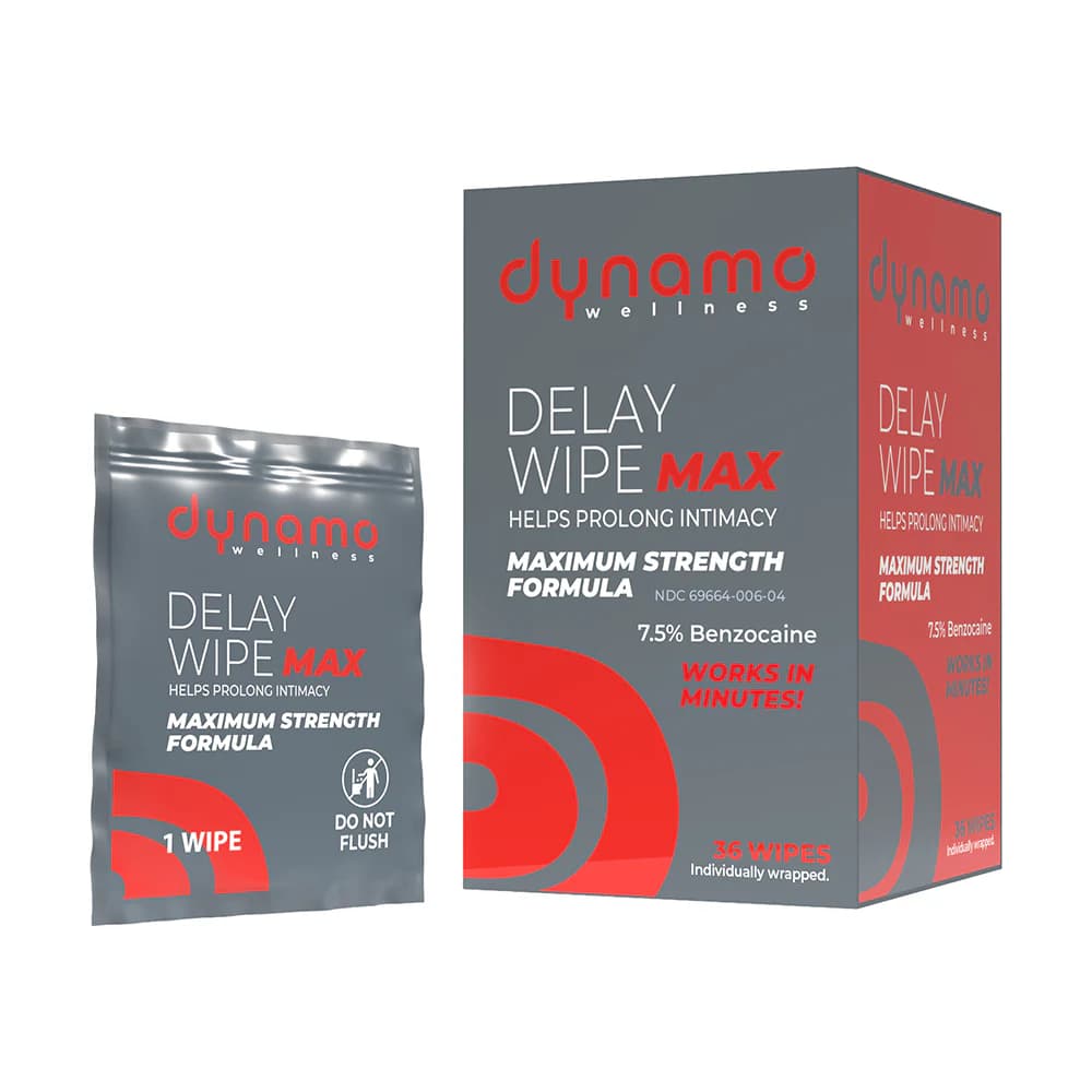 Dynamo Wellness Maximum Strength Delay Wipe 7.5% - 36-Pack