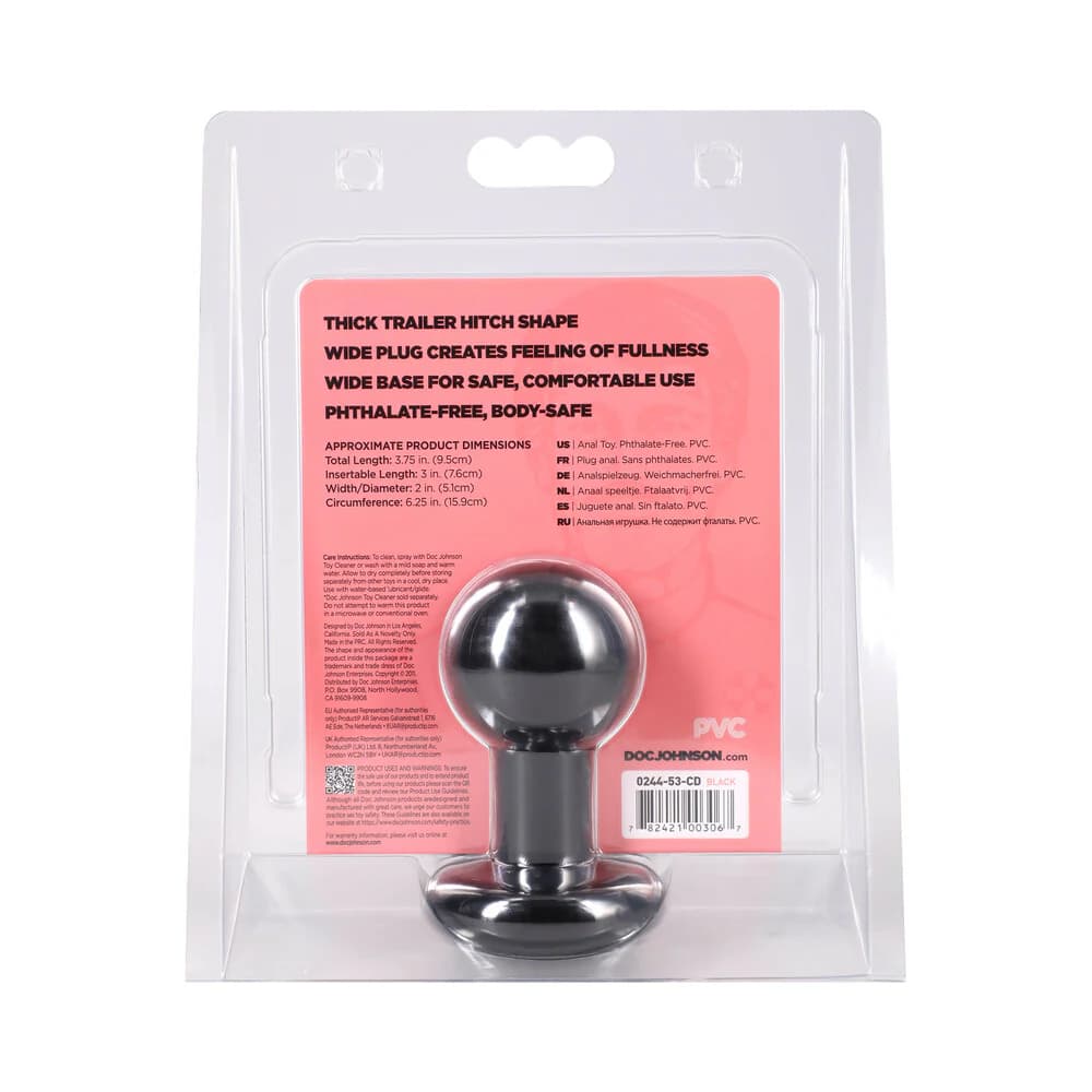 The Classic Round Butt Plug Black Small thumbnail 4
