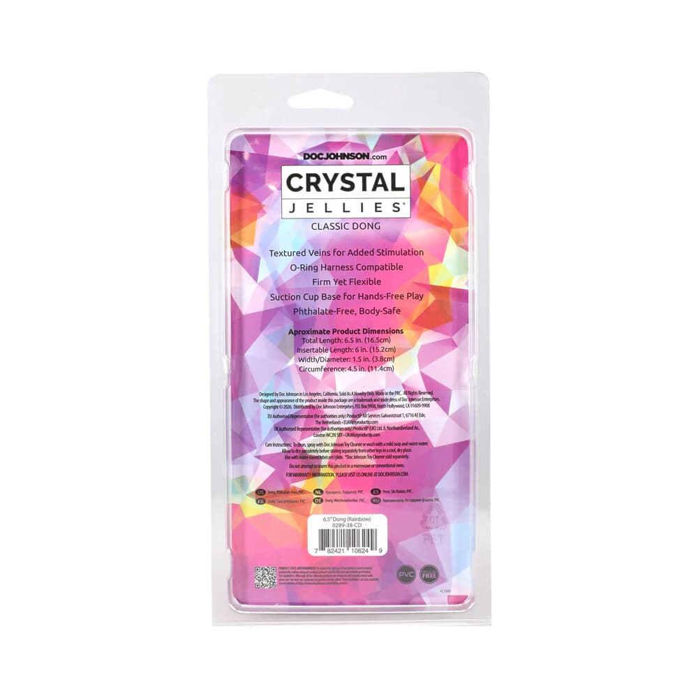 Crystal Jellies 6.5 in. Dong Rainbow thumbnail 6