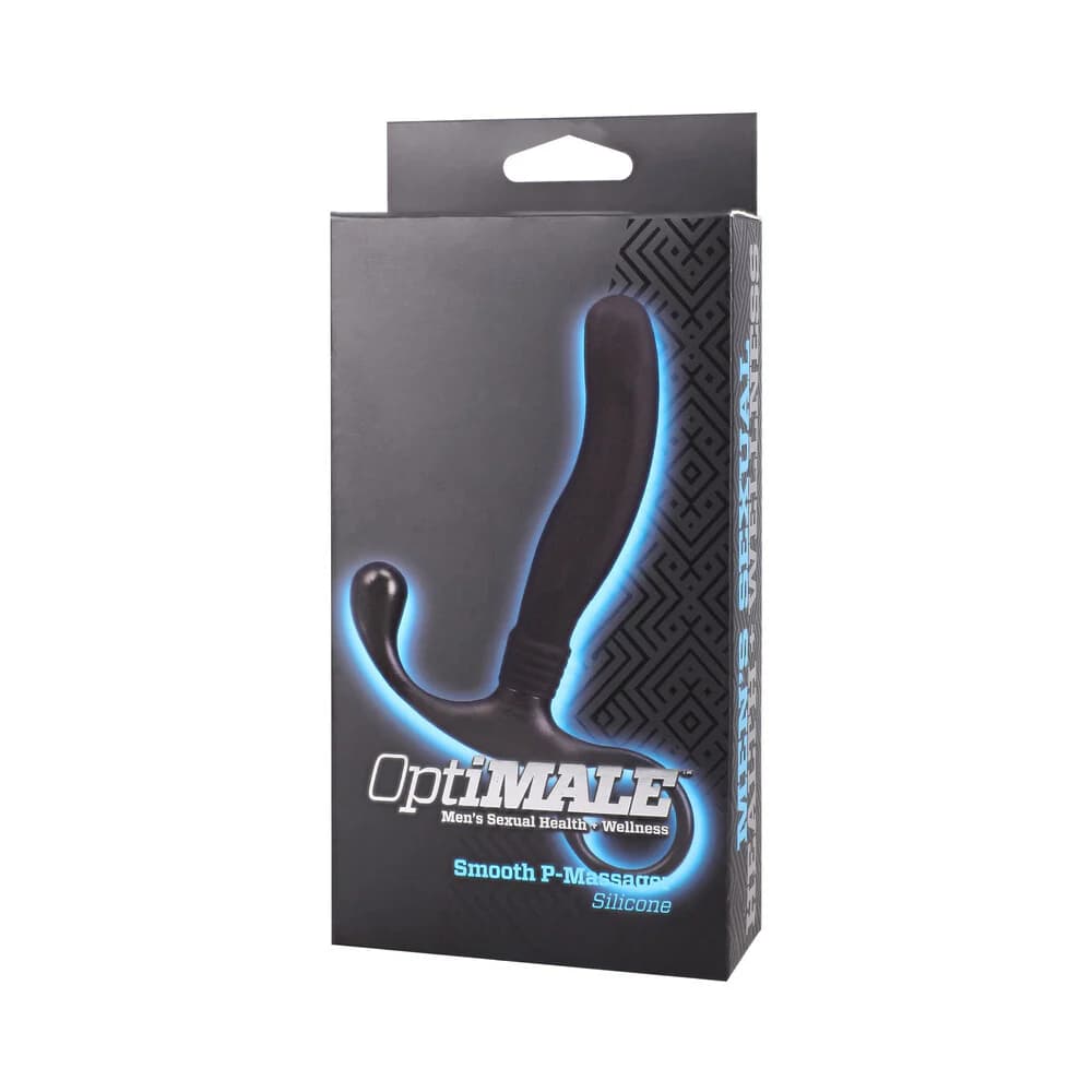 OptiMALE Smooth Silicone P-Massager Black thumbnail 4