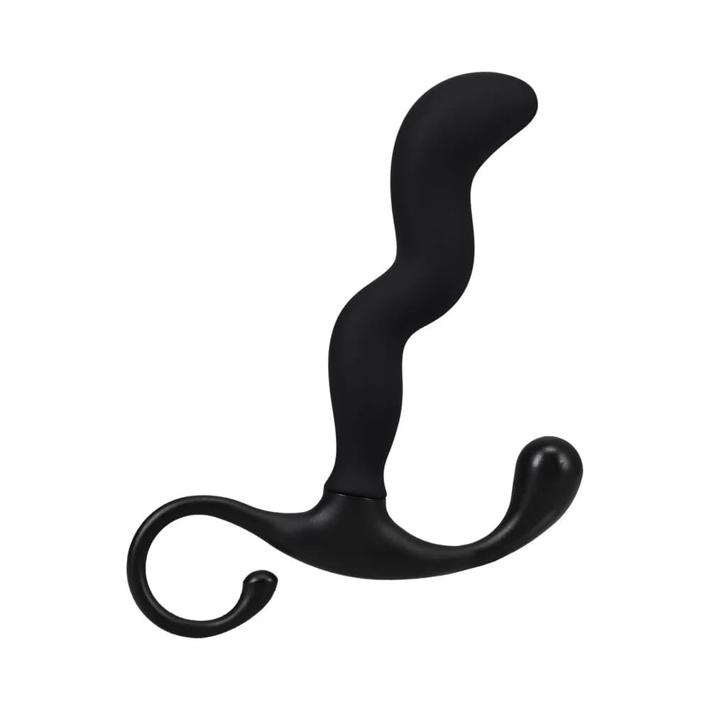 OptiMALE Zig Zag Silicone P-Massager Black thumbnail 2