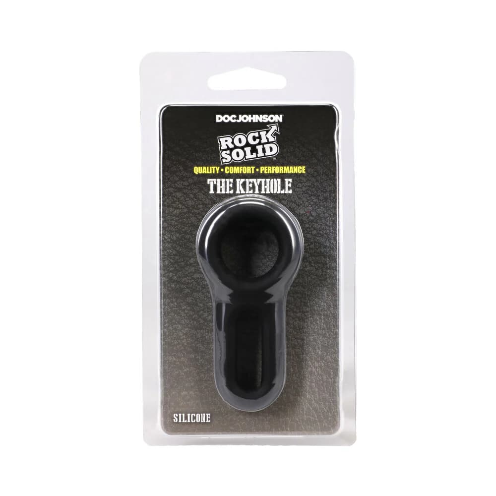 ROCK SOLID The Keyhole Silicone C-Ring Black