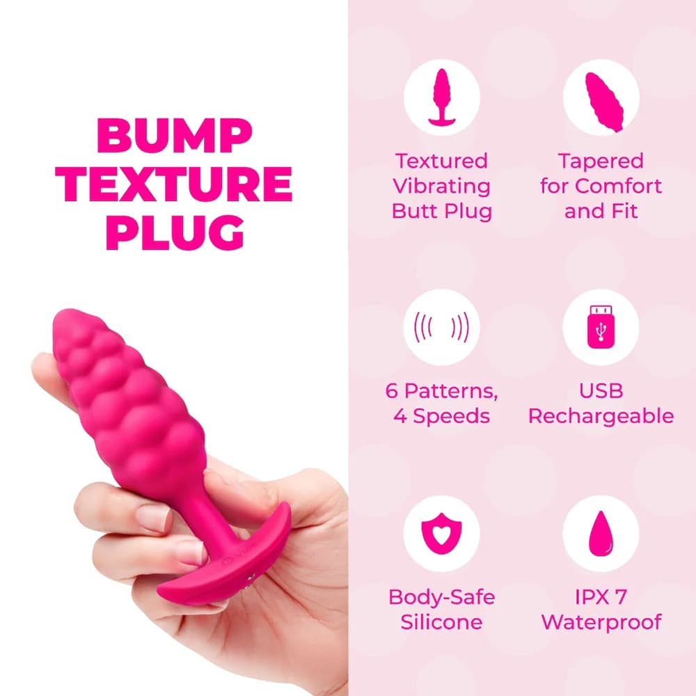b-Vibe Bump Texture Plug Pink thumbnail 9