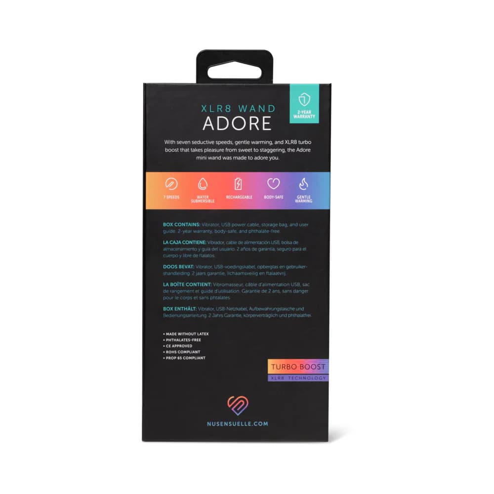 Nu Sensuelle Adore XLR8 Wand with Heat Hot Pink thumbnail 5