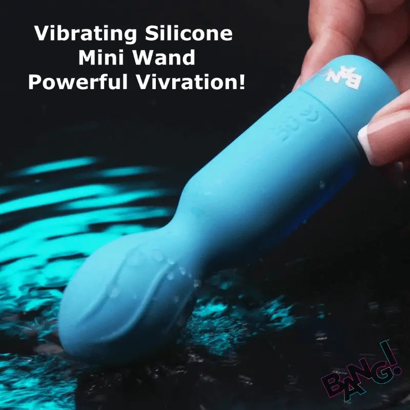 BANG! Vibrating Silicone Mini Wand Blue thumbnail 6