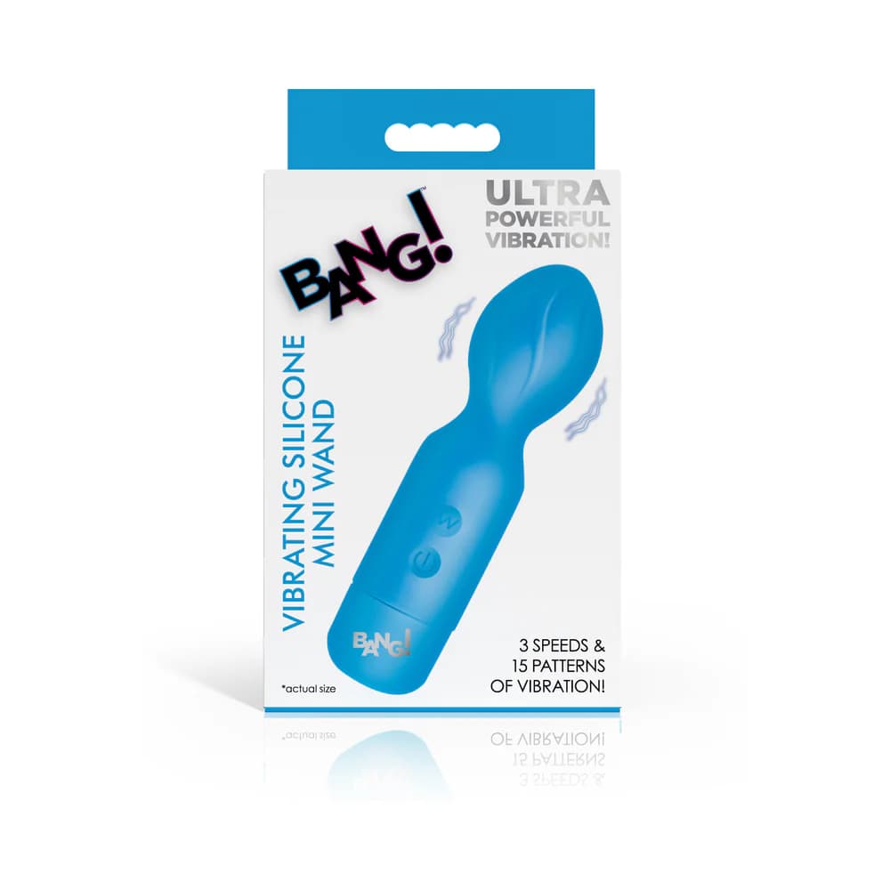 BANG! Vibrating Silicone Mini Wand Blue thumbnail 7