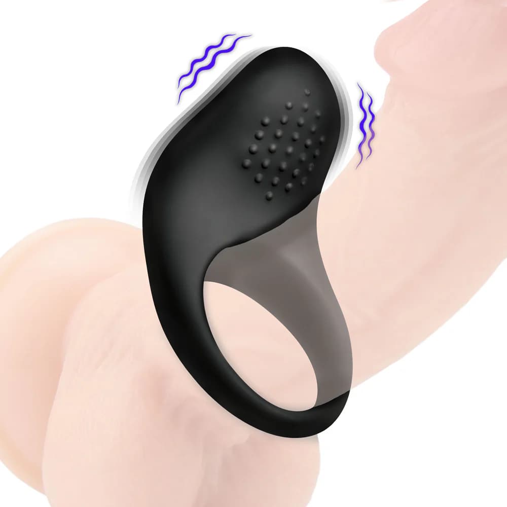 BANG! Vibrating Silicone Cock Ring Black thumbnail 6