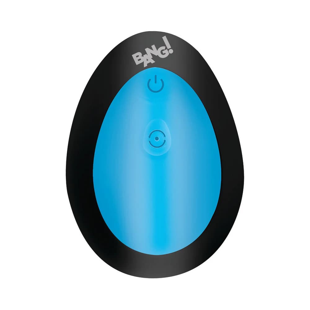 BANG! Thrusting & Vibrating Silicone Butt Plug Blue thumbnail 5