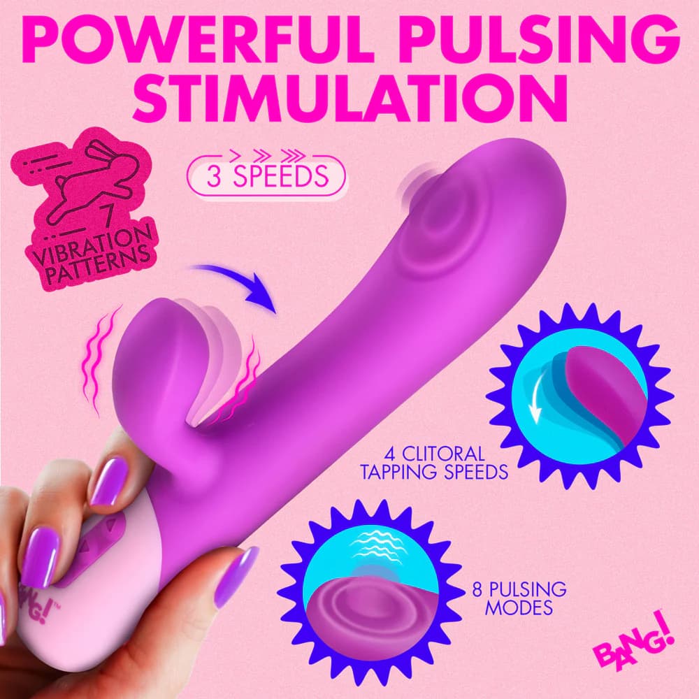 BANG! Clit Tapping Pulsing Rabbit Purple thumbnail 9