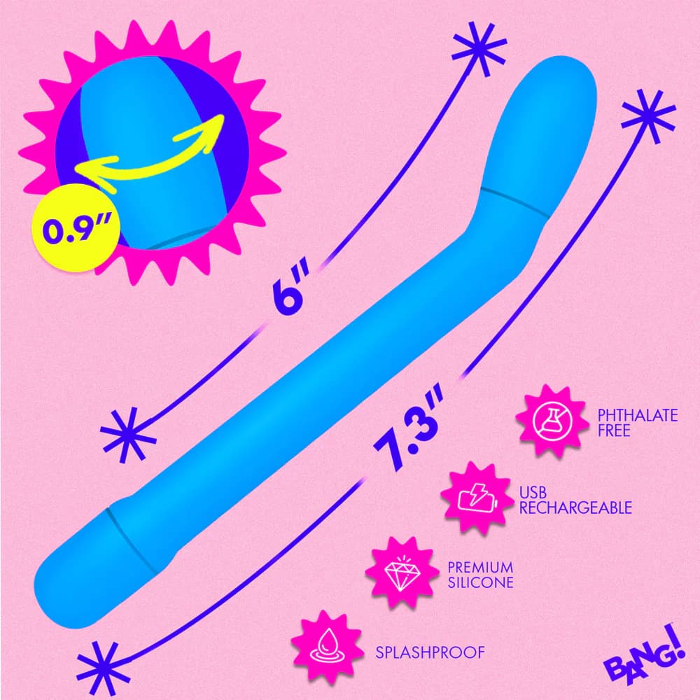 BANG! Slim G-Spot Vibrator Blue thumbnail 8