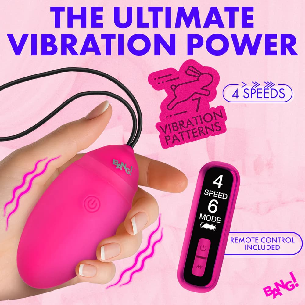 BANG! Vibrating Silicone Egg with Digital Remote thumbnail 6