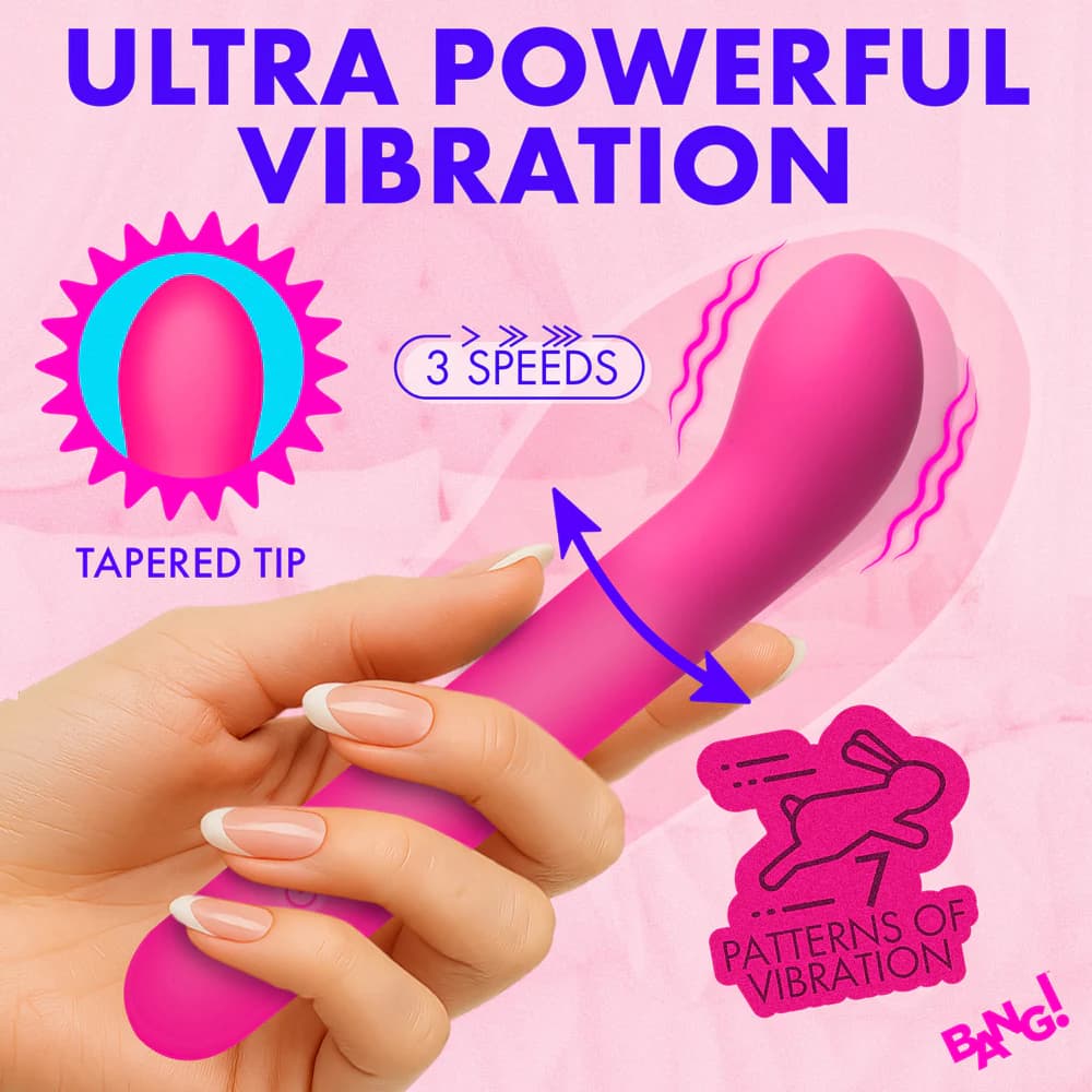 BANG! G-Spot Flexible Silicone Vibrator Pink thumbnail 4