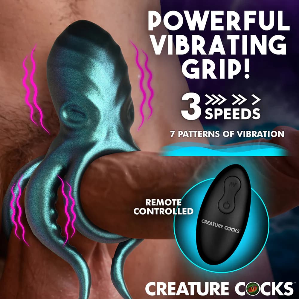 Creature Cocks Octo-Grip Vibrating Silicone Cock Ring thumbnail 10