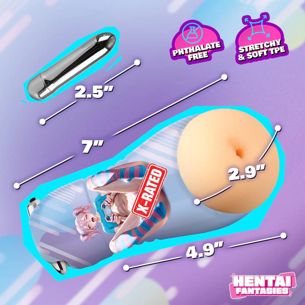 Hentai Fantasies Haruka the Gamer Girl Vibrating Ass Stroker thumbnail 9