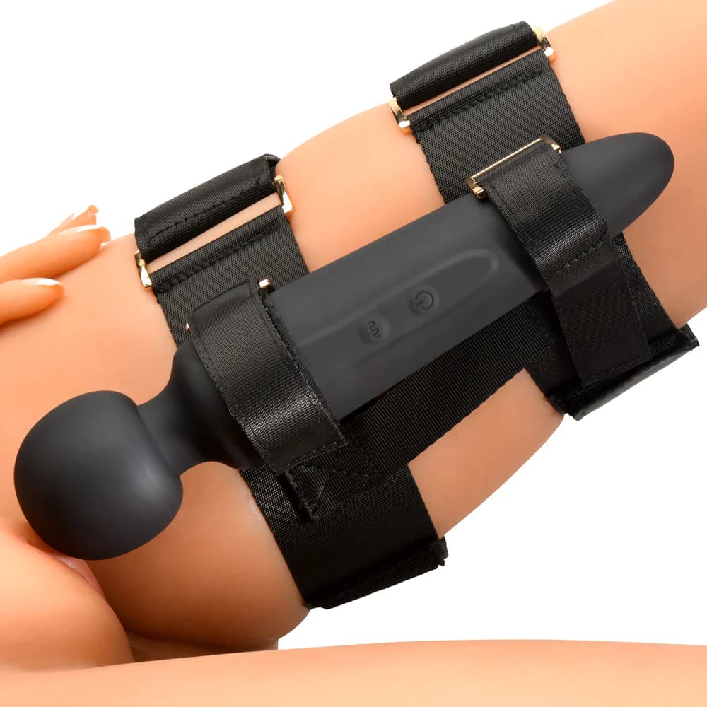 Master Series Thunderstick Thigh Strap Vibrating Wand with Harness thumbnail 6