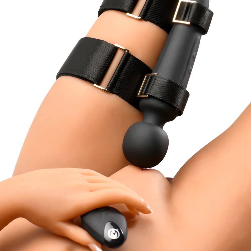 Master Series Thunderstick Thigh Strap Vibrating Wand with Harness thumbnail 7