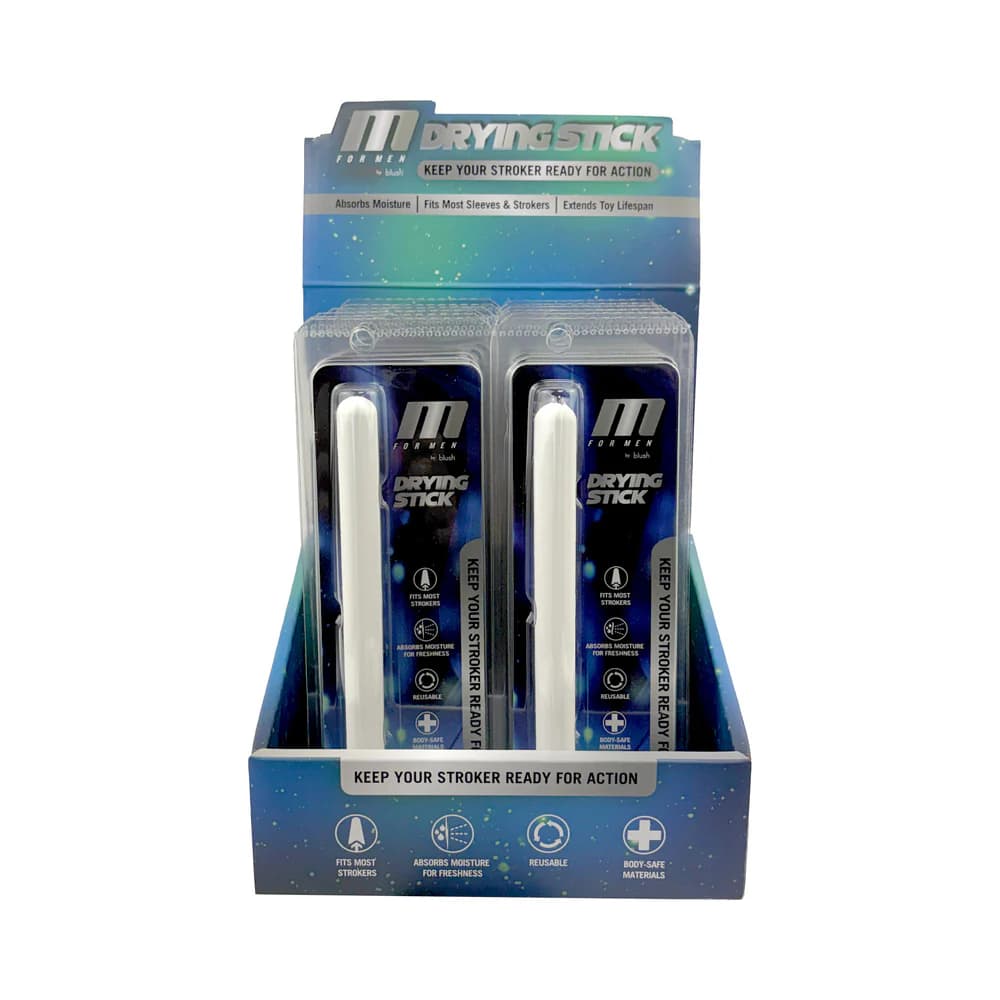 M for Men Drying Stick White 12-Piece Counter Display