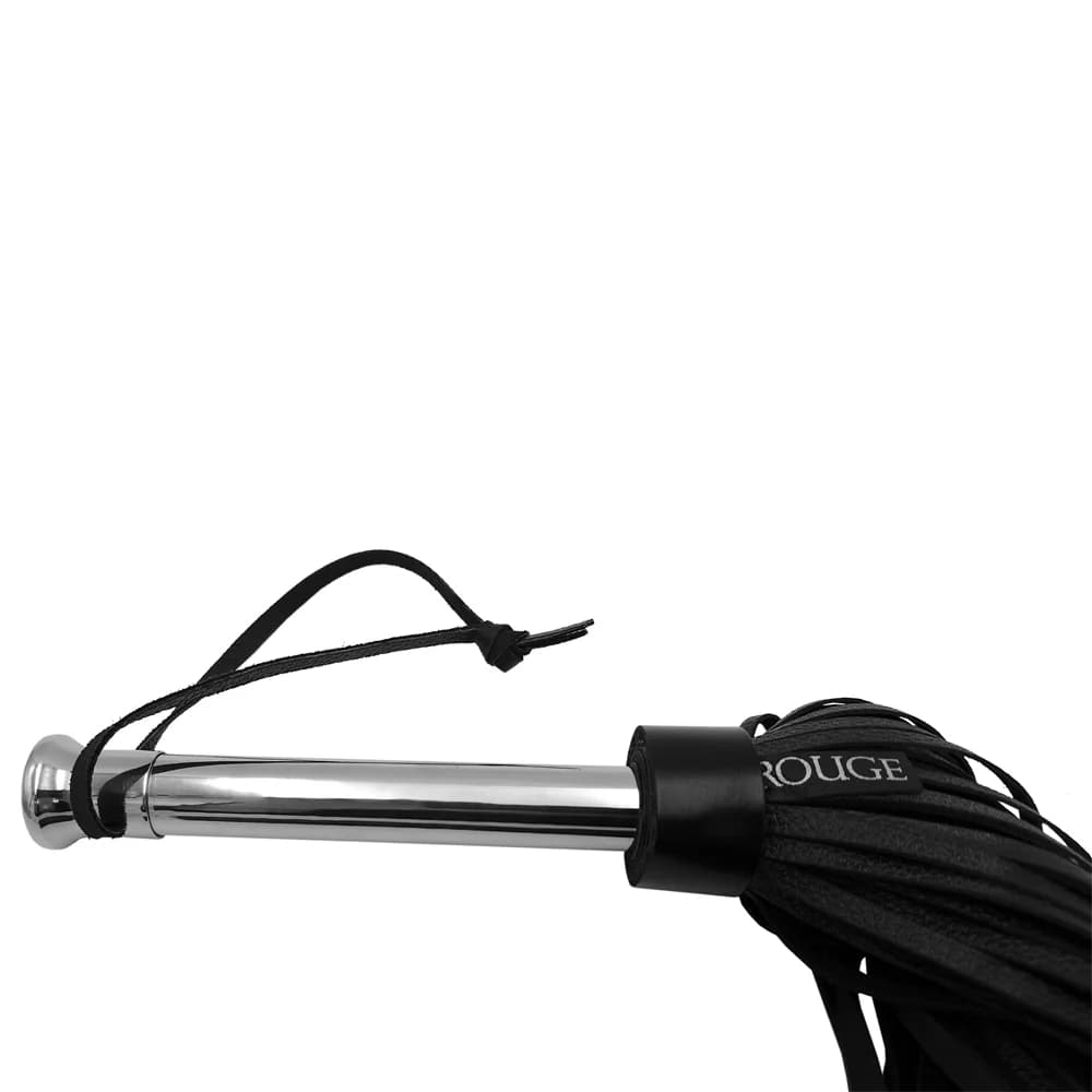 Rouge Leather Flogger with Steel Handle thumbnail 3
