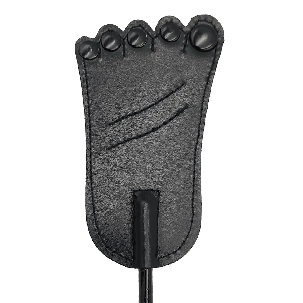 Rouge Leather Foot Riding Crop Black thumbnail 2