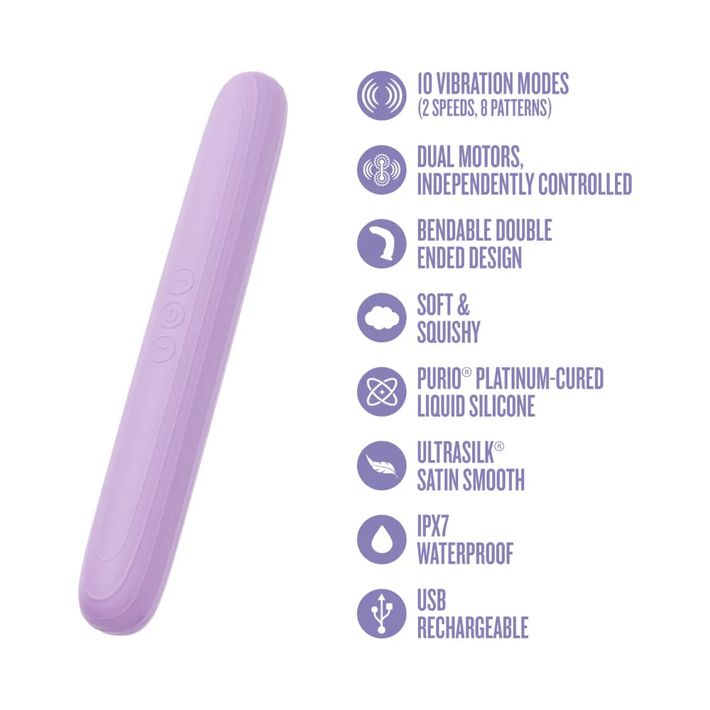 Play With Me Silicone Double-Ended Vibrator thumbnail 7