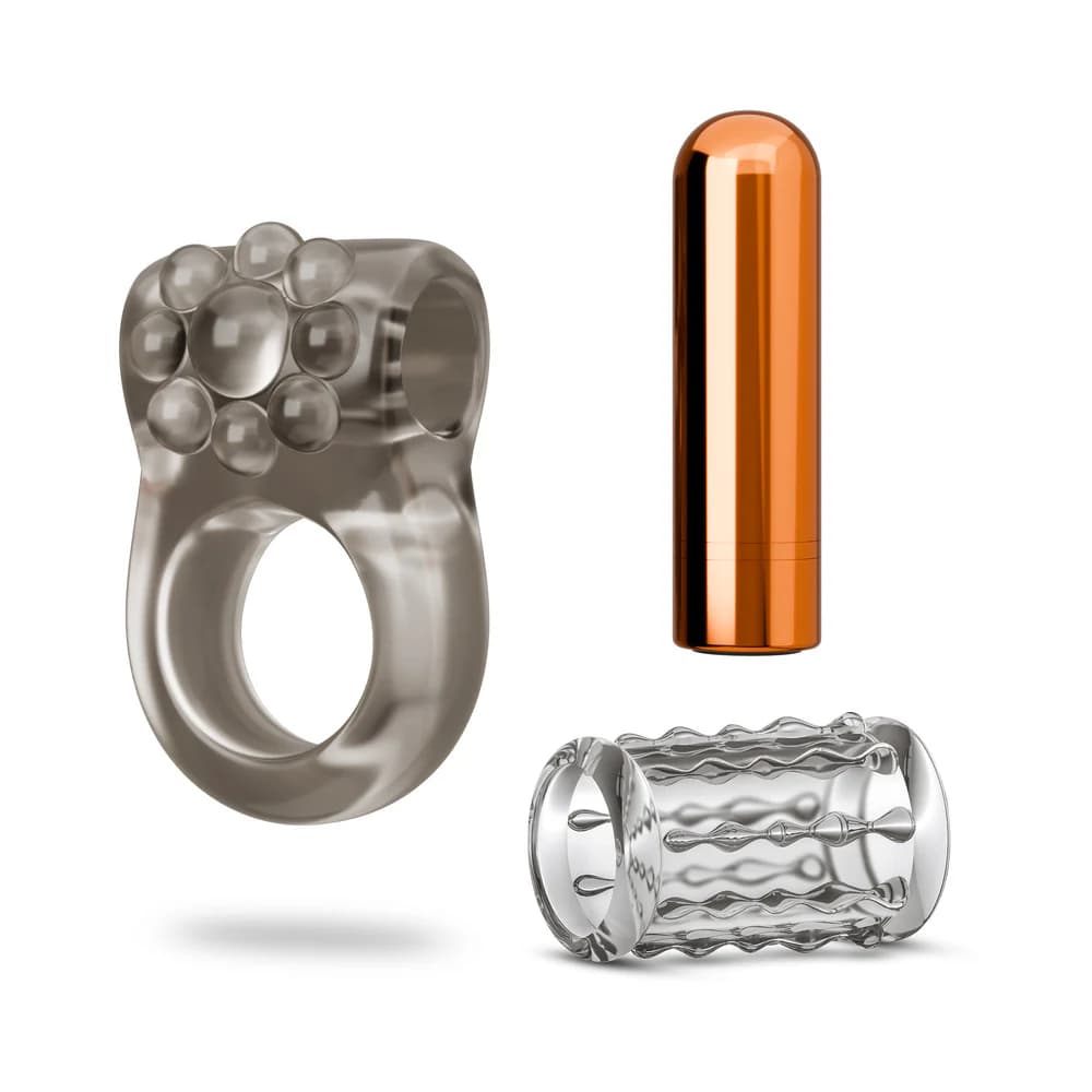 Stay Hard Vibrating Cock Ring Set with Sleeve 1 thumbnail 2