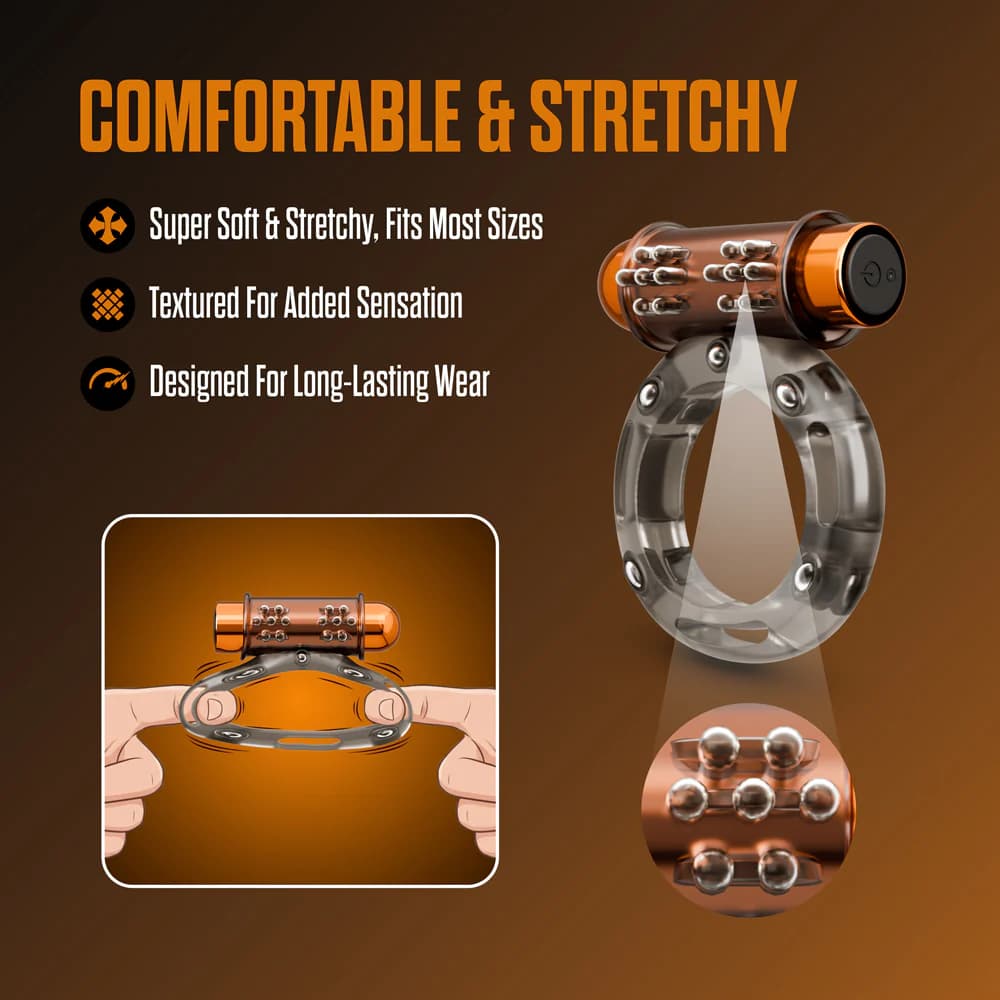 Stay Hard Vibrating Cock Ring Set with Sleeve 3 thumbnail 10
