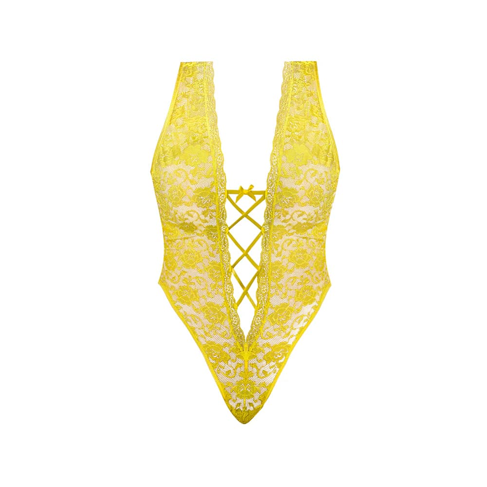 Magic Silk Daffodil Dreams Teddy with Snap Crotch Yellow Queen Size thumbnail 5