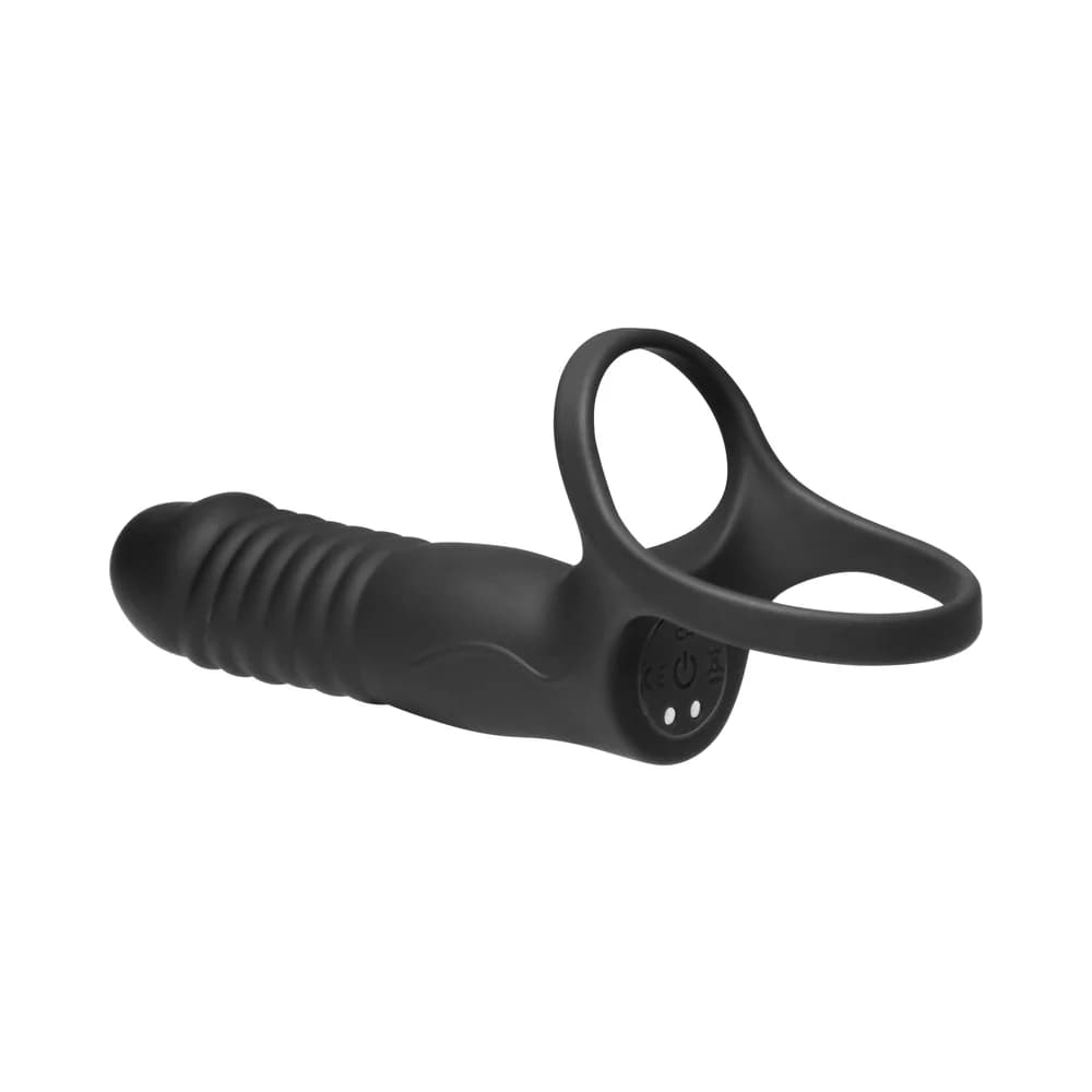 JOCK Enhancers Double Thrust Thrusting & Vibrating Double Penetration C-Ring w/ Remote thumbnail 7