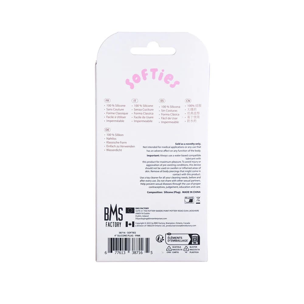 Softies Dual Layer Butt Plug 4 in. Pink thumbnail 8