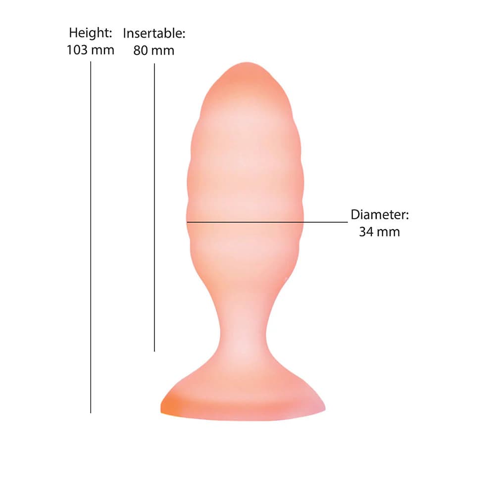 Softies Dual Layer Butt Plug 4 in. Orange thumbnail 5