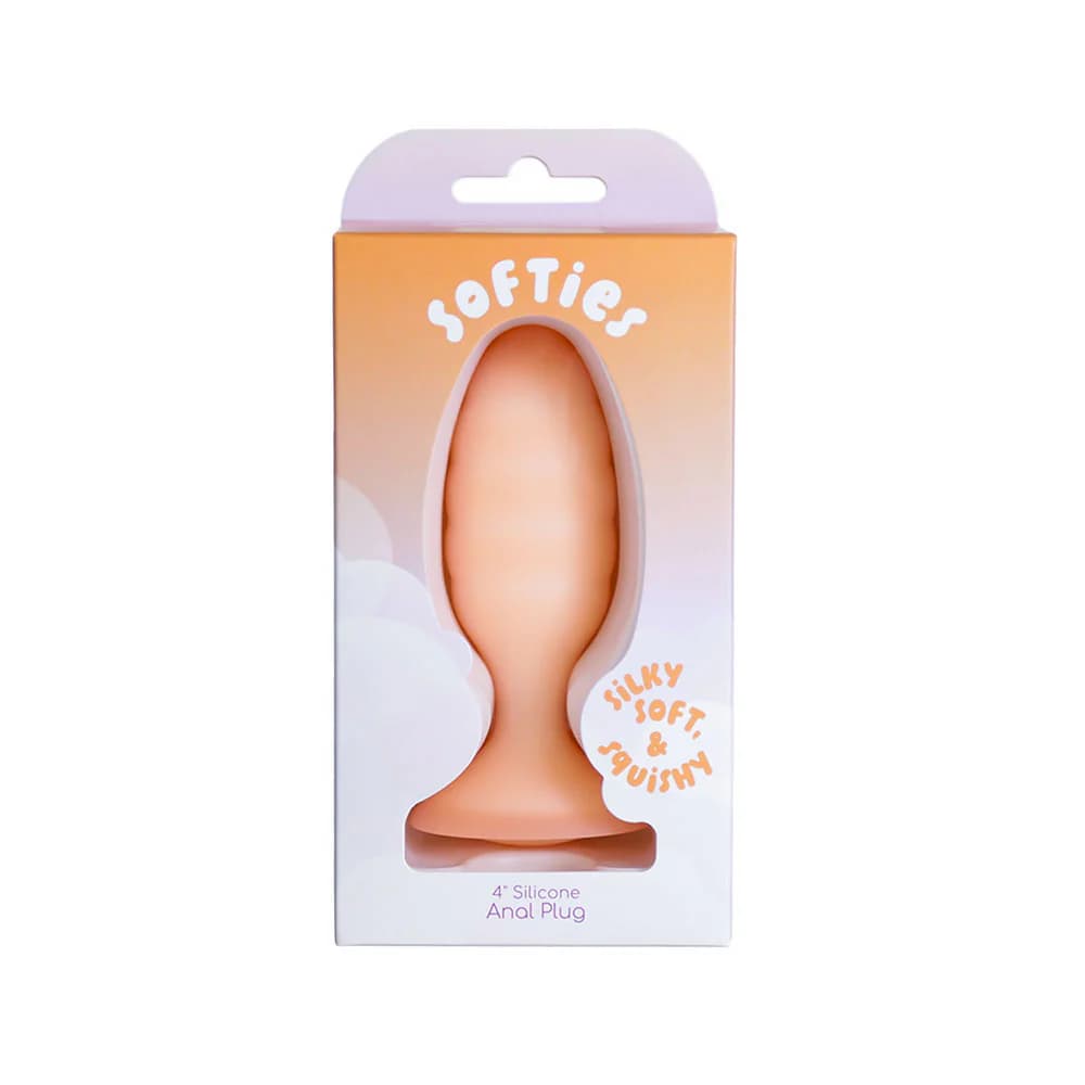 Softies Dual Layer Butt Plug 4 in. Orange thumbnail 6