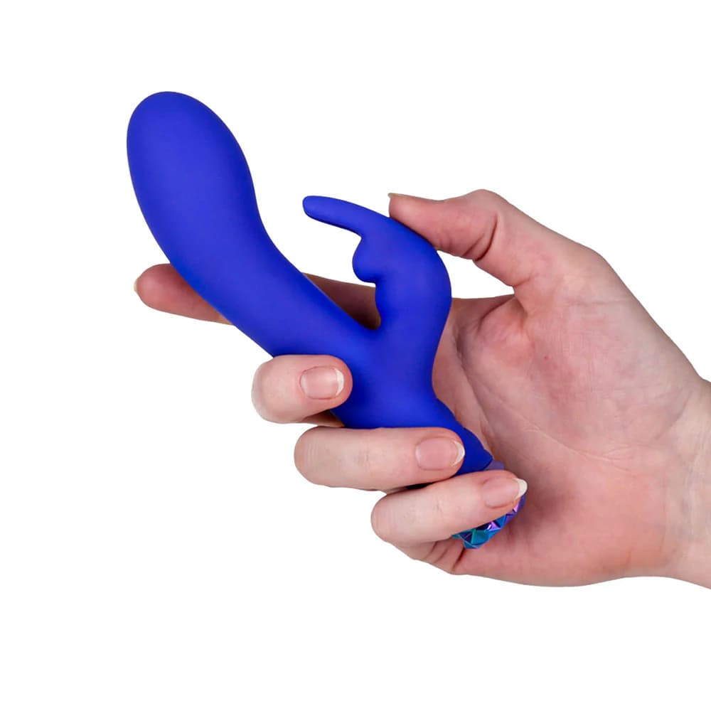 M'Lady Bunny Vibrator 6 in. Blue thumbnail 5