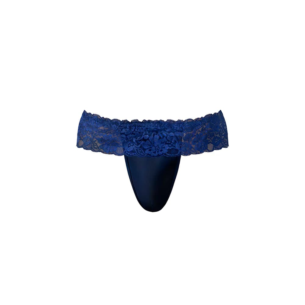 Male Power Sassy Lace Skirt Jock Navy S/M thumbnail 4