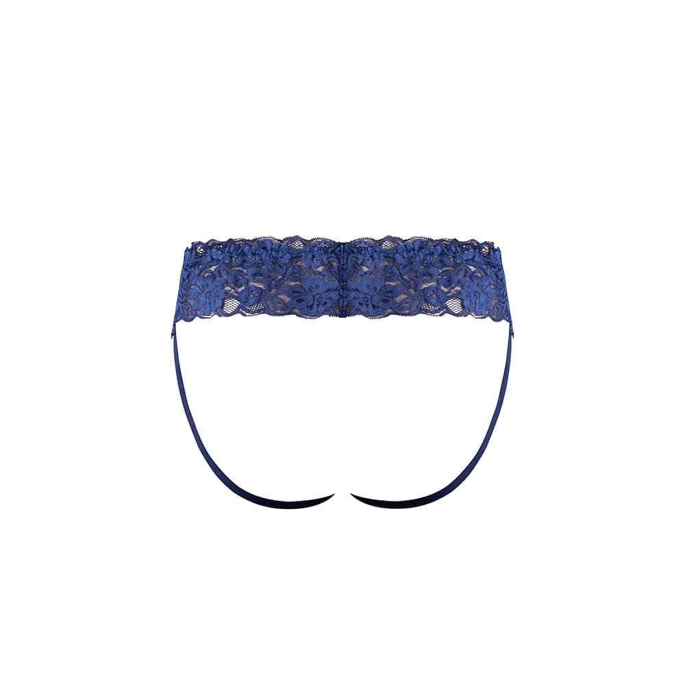 Male Power Sassy Lace Skirt Jock Navy L/XL thumbnail 5
